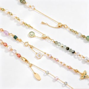 Oil drop flower pearl bracelet fadeless bracelet