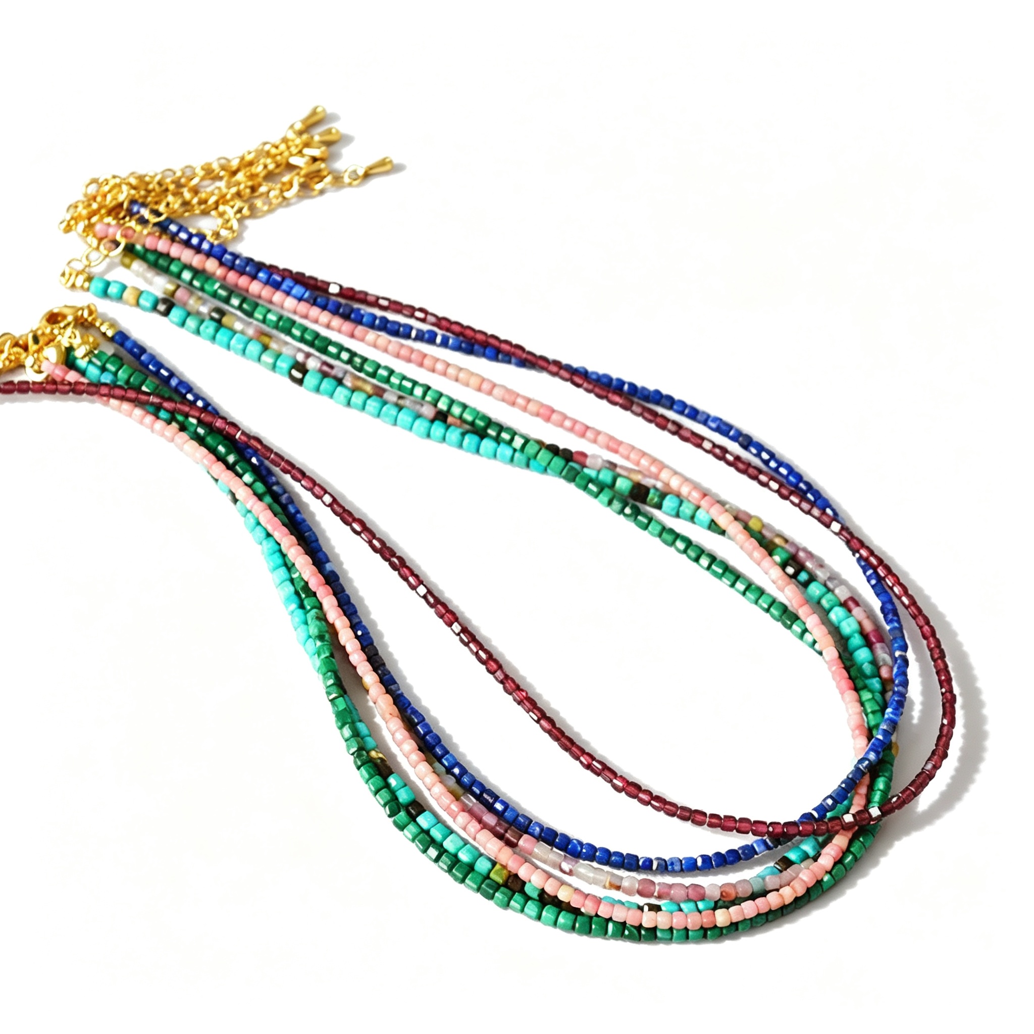 Natural stone vintage necklace