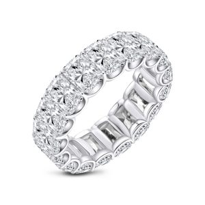 Wholesale Row Diamond Ring Women's Zircon Ring 925 Pure Silver
