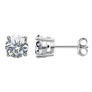 wholesale four-claw Moissanite earrings