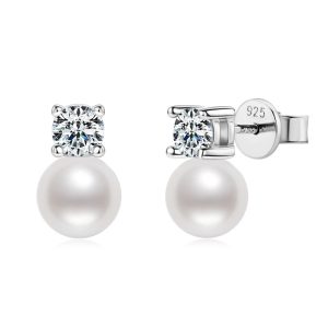Wholesale Natural freshwater pearl earrings for women