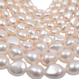 Wholesale straight-hole baroque natural freshwater pearl customize