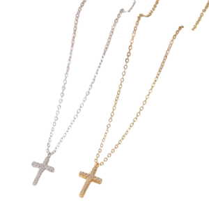 Wholesale stainless steel necklace simple cross pendant necklace