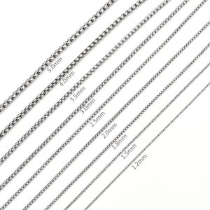 Wholesale stainless steel square necklace