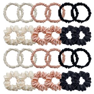 Wholesale french high-end satin headband with simple style scrunchie