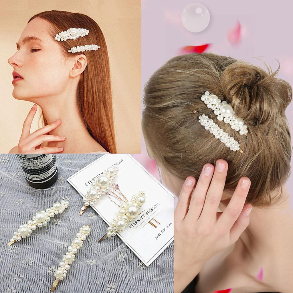 wholesale pearl hair clips retro style