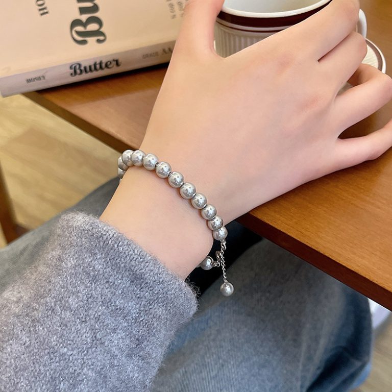 wholesale stainless steel beads bracelet for daily use