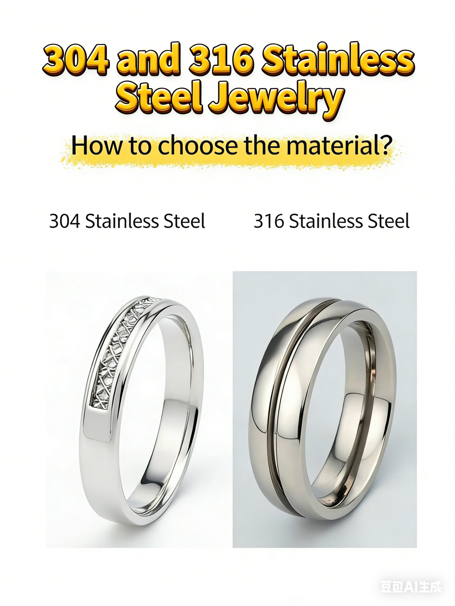 stainless steel jewelry 316 vs 304