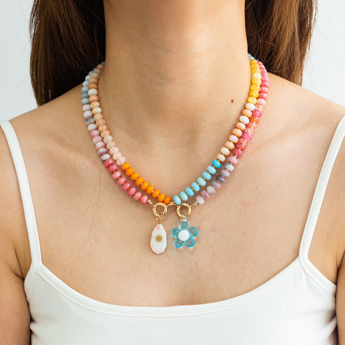 resin colorful necklaces