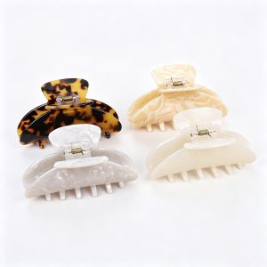 Acetate Vintage Leopard Print Claw Clips