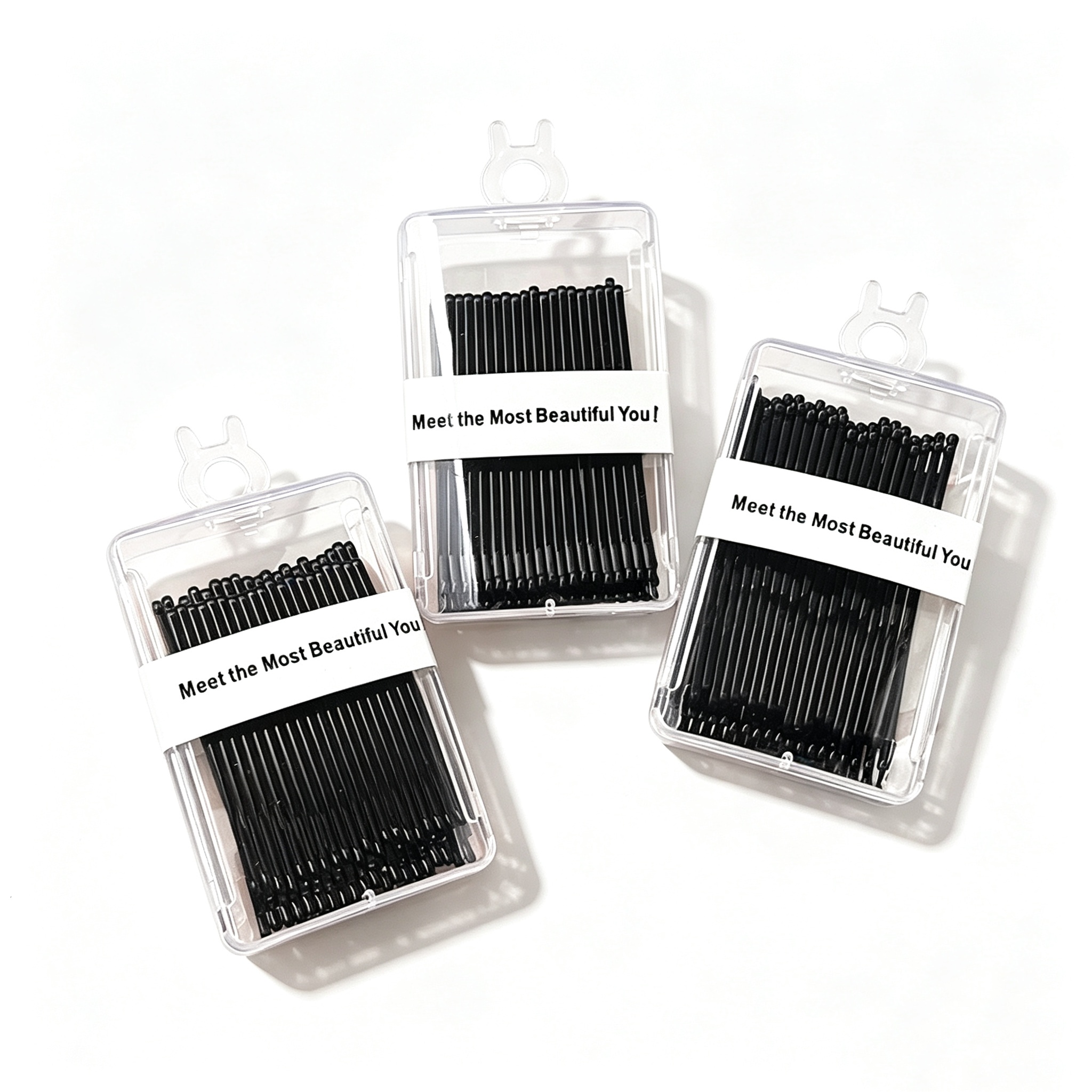 Black boxed steel clip